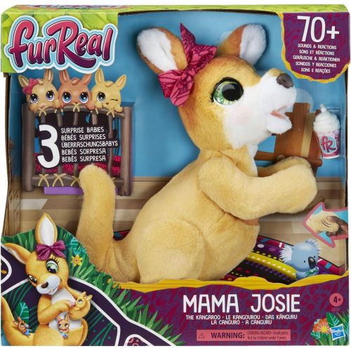  [아마존베스트]FurReal friends furReal Mama Josie The Kangaroo Interactive Pet Toy, 70+ Sounds & Reactions, Ages 4 & Up