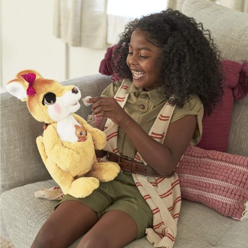  [아마존베스트]FurReal friends furReal Mama Josie The Kangaroo Interactive Pet Toy, 70+ Sounds & Reactions, Ages 4 & Up