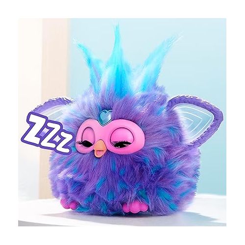  Furby Purple, 15 Fashion Accessories, Interactive Plush Toys for 6 Year Old Girls & Boys & Up, Voice Activated Animatronic, Medium