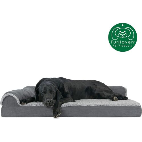  Furhaven Pet Dog Bed | Sofa-Style Couch Pet Bed for Dogs & Cats - Available in Multiple Colors & Styles