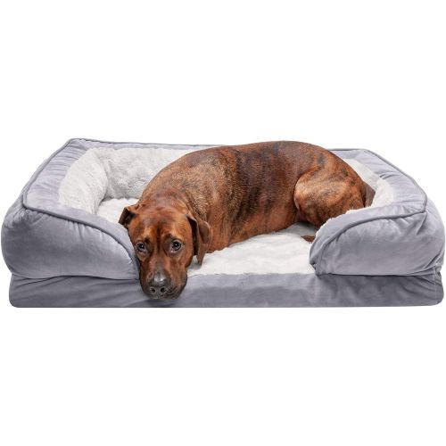  Furhaven Pet Dog Bed | Sofa-Style Couch Pet Bed for Dogs & Cats - Available in Multiple Colors & Styles