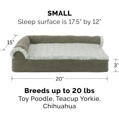  Furhaven Pet Dog Bed | Sofa-Style Couch Pet Bed for Dogs & Cats - Available in Multiple Colors & Styles