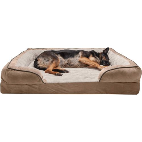  Furhaven Pet Dog Bed | Sofa-Style Couch Pet Bed for Dogs & Cats - Available in Multiple Colors & Styles