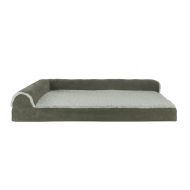Furhaven Pet FurHaven Pet Dog Bed | Deluxe L-Shaped Chaise Lounge Pet Bed for Dogs & Cats - Available in Multiple Colors & Styles