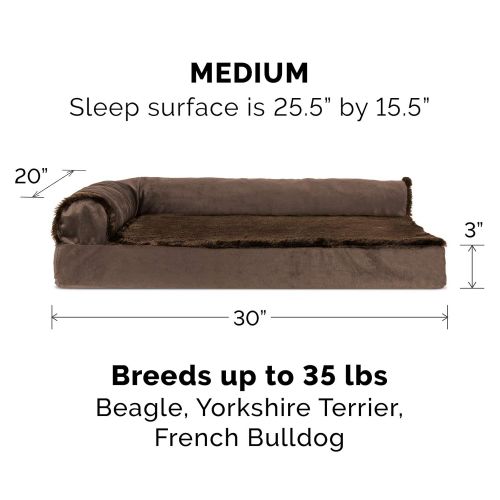  Furhaven Pet FurHaven Pet Dog Bed | Deluxe L-Shaped Chaise Lounge Pet Bed for Dogs & Cats - Available in Multiple Colors & Styles