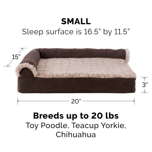  Furhaven Pet FurHaven Pet Dog Bed | Deluxe L-Shaped Chaise Lounge Pet Bed for Dogs & Cats - Available in Multiple Colors & Styles