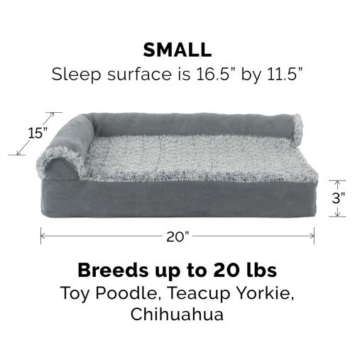  Furhaven Pet FurHaven Pet Dog Bed | Deluxe L-Shaped Chaise Lounge Pet Bed for Dogs & Cats - Available in Multiple Colors & Styles