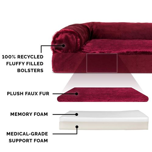  Furhaven Pet FurHaven Pet Dog Bed | Deluxe L-Shaped Chaise Lounge Pet Bed for Dogs & Cats - Available in Multiple Colors & Styles