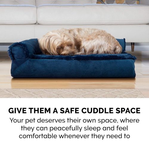  Furhaven Pet FurHaven Pet Dog Bed | Deluxe L-Shaped Chaise Lounge Pet Bed for Dogs & Cats - Available in Multiple Colors & Styles