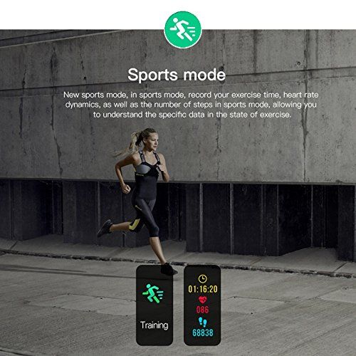  Fitness Tracker Smart Bracelet, FuriGer Touch Screen Smart Bracelet, Smart Waterproof Watch Blood Pressure Heart Rate Monitor, Fitness tracker,Pedometer for Women/Men/Kids for Andr