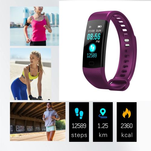  Fitness Tracker Smart Bracelet, FuriGer Touch Screen Smart Bracelet, Smart Waterproof Watch Blood Pressure Heart Rate Monitor, Fitness tracker,Pedometer for Women/Men/Kids for Andr