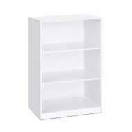 Furinno 14151R1WH Jaya Simple Home 3-Tier Adjustable Shelf Bookcase, White
