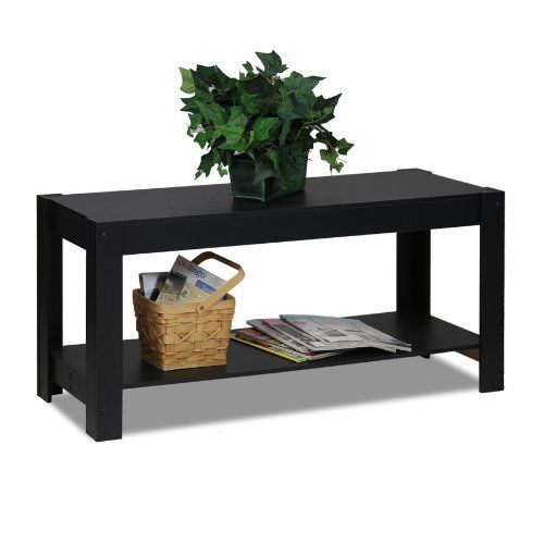  Furinno 12125BK Parsons Entertainment Center Television Stand/Coffee Table, Black