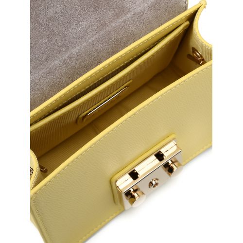 훌라 Furla Metropolis lime leather clutch