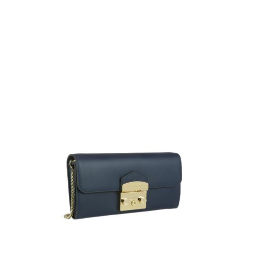 훌라 Furla Metropolis XL blue leather wallet