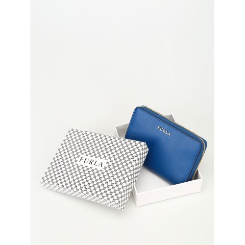 훌라 Furla Babylon M blue zip-around wallet