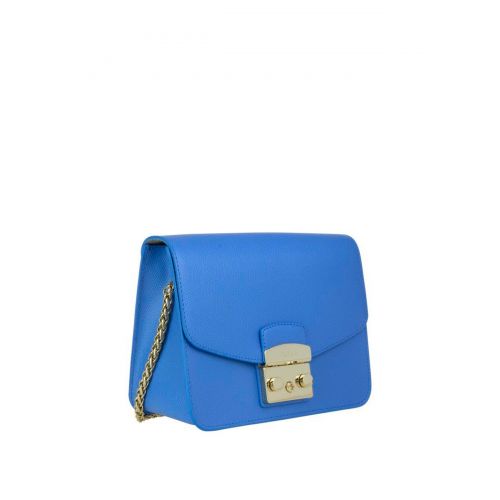 훌라 Furla Metropolis S sky blue leather bag