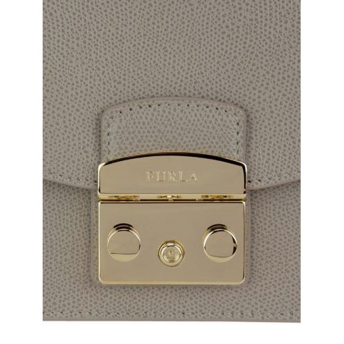 훌라 Furla Metropolis S greige leather bag