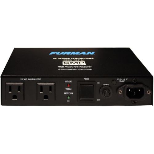  Furman AC-215A Compact Power Conditioner with Auto-Resetting Voltage Protection - Black