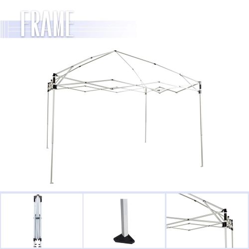  Furniture FurniTure Canopy Outdoor Canopy Tent Easy Set Up with Hand Bag 10 x 10 Pop Up Canopy Tent Commercial Party Folding Canopy, White