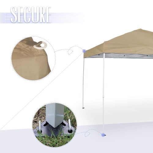  Furniture FurniTure Canopy Outdoor Canopy Tent Easy Set Up with Hand Bag 10 x 10 Pop Up Canopy Tent Commercial Party Folding Canopy, White