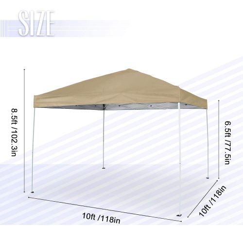  Furniture FurniTure Canopy Outdoor Canopy Tent Easy Set Up with Hand Bag 10 x 10 Pop Up Canopy Tent Commercial Party Folding Canopy, White