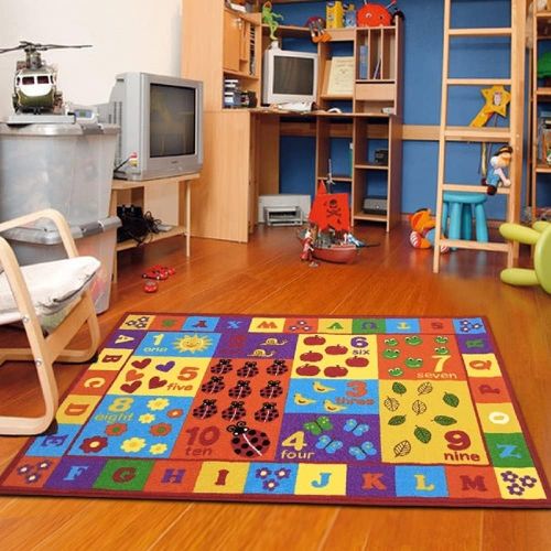  Furnish my Place 740 Numbers 5X7 Kids Abc Educational Alphabet Letter Anti Skid, 45X69, Multi/Color