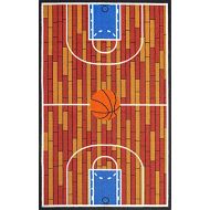 [아마존베스트]Furnish my Place 690 Rust Basketball Ground Kids Area Rug, 45 X 69