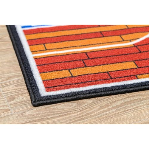  [아마존베스트]Furnish my Place 690 Rust Basketball Ground Kids Area Rug, 45 X 69