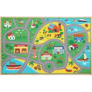 Furnish my Place City Street Map Children Learning Carpet Play Carpet Kids Rugs Boy Girl Nursery Bedroom Playroom Classrooms Play Mat Childrens Area Rug by furnishmyplace