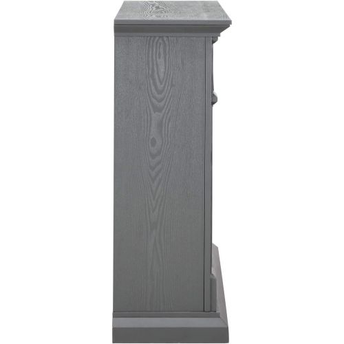  Furniture HotSpot Seneca Electric Media Fireplace Gray w/ Weathered Stone