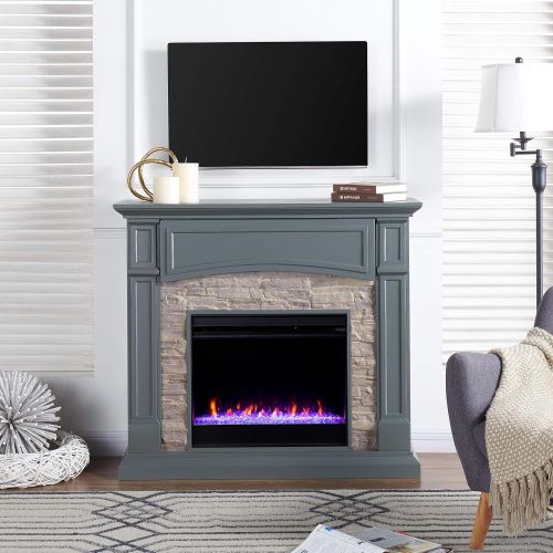  Furniture HotSpot Seneca Color Changing Media Fireplace ? Gray