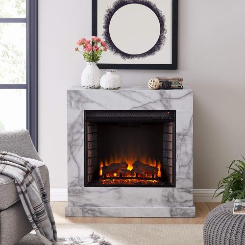  Furniture HotSpot Dendale Faux Marble Fireplace