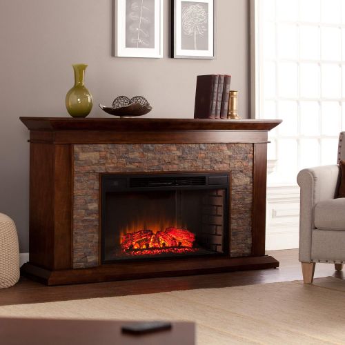  Furniture HotSpot Canyon Heights Simulated Stone Electric Fireplace