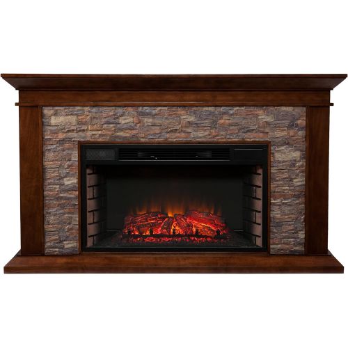  Furniture HotSpot Canyon Heights Simulated Stone Electric Fireplace