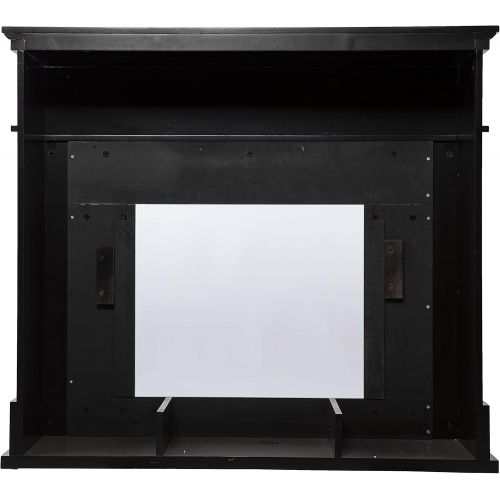  Furniture HotSpot SEI Furniture Petradale Electric Fireplace, Black and White