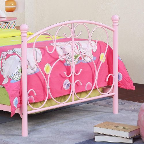  Furniture of America Delia Princess Metal Youth Bed, White