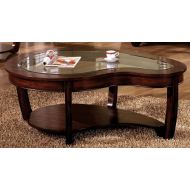 Furniture of America CM4336C Crystal Falls Dark Cherry Coffee Tables