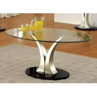 Furniture of America Kassandra Modern Coffee Table, Metallic Finish