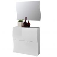 Furniture.Agency 2 Doors Shoe Cabinet White Gloss, Made in Italy