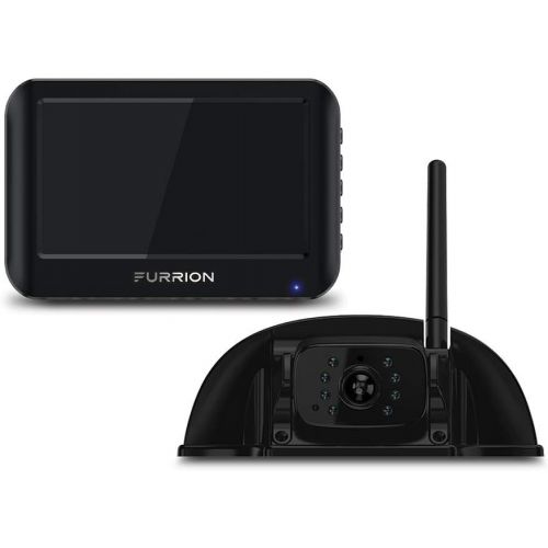  Furrion Vision S 4.3 Inch Wireless RV Backup System with 1 Rear Sharkfin Camera, Infrared Night Vision and Wide Viewing Angle - FOS43TASF