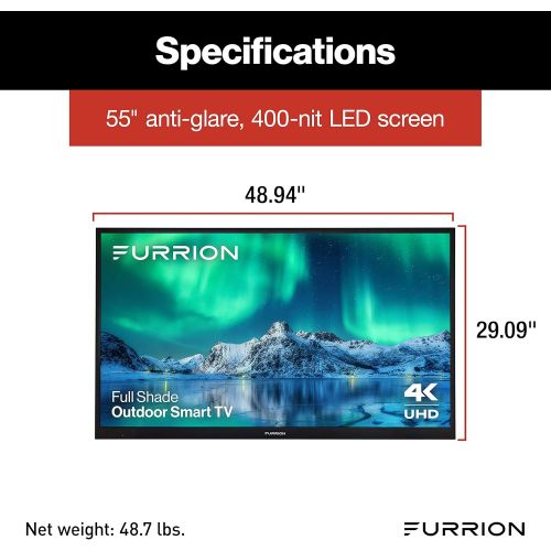  Furrion Aurora Full-Shade 4K LED Outdoor Smart TV - 55