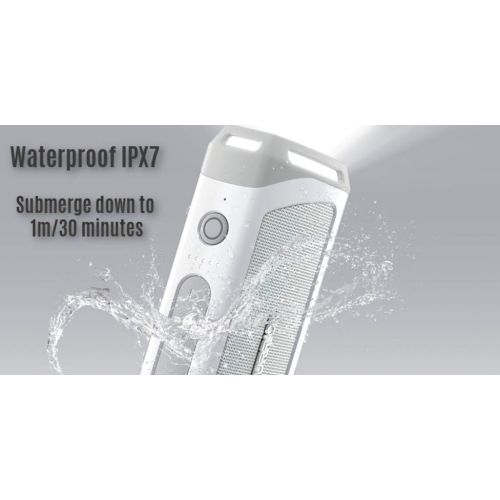  Furrion 720094 LIT Portable Wireless Bluetooth Speaker, Waterproof IPX7, Stereo Pairing, IndoorOutdoor (Black)