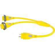 Furrion F3030Y-SY Yellow (2) 30 Amp Female to 30 Amp Male Y-Adapter