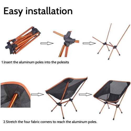  Furtxy Ultra-Light Folding Chairs for Fishing, BBQ, Camping, Beach & Picnic with Carry Bag (1.1)