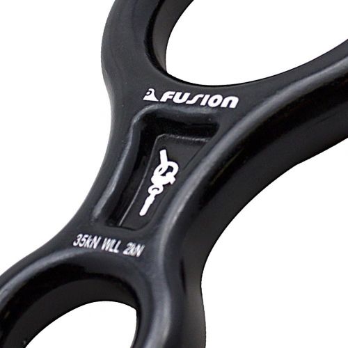  [아마존베스트]Fusion Climb Aluminum Figure 8 Descender Rigging Plate Black Heavy Duty