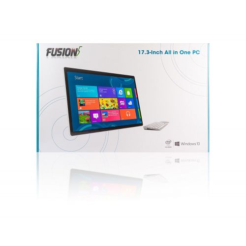  Fusion5 17.3 Ultra Slim All-in-One Desktop PC Battery - (Intel N3350, HD Graphics 500, Touch Screen, Camera, Wi-Fi , Bluetooth, Windows 10, HDMI, Wireless Keyboard Mouse (4GB RAM 500GB HDD
