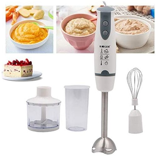  Futchoy 4 in 1 hand blender set, 800 W hand blender with mixing cup and whisk, chopper, ergonomic handle for speed control