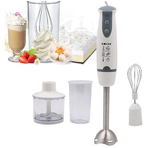  Futchoy 4 in 1 hand blender set, 800 W hand blender with mixing cup and whisk, chopper, ergonomic handle for speed control