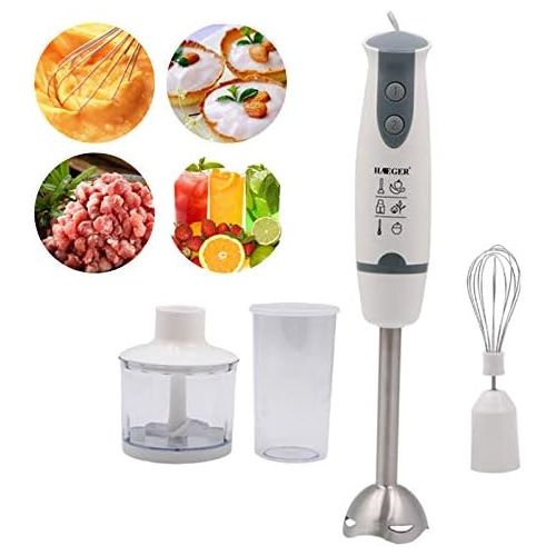  Futchoy 4 in 1 hand blender set, 800 W hand blender with mixing cup and whisk, chopper, ergonomic handle for speed control